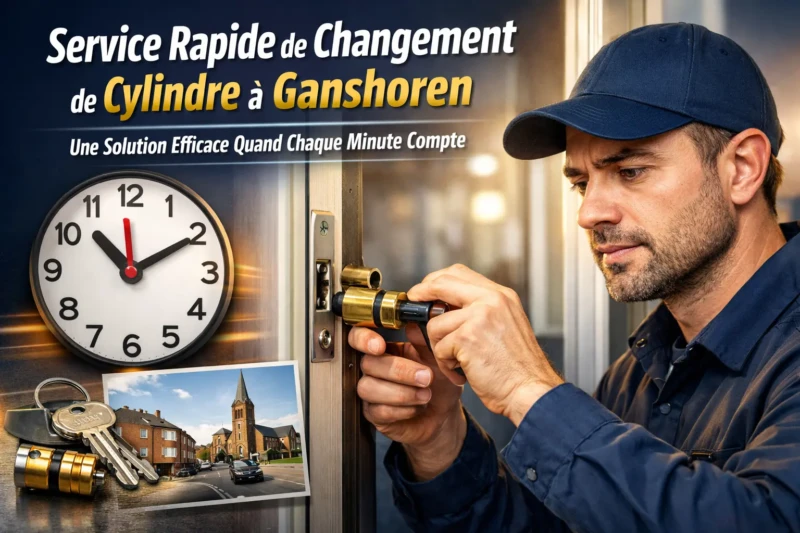 service rapide de changement de cylindre à Ganshoren