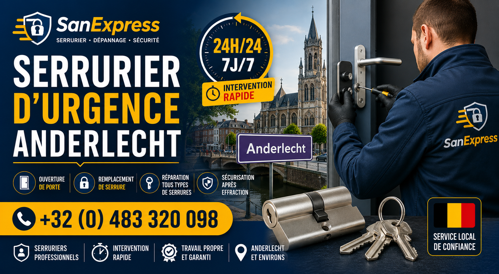 serrurier d'urgence Anderlecht