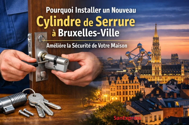 nouveau cylindre de serrure à Bruxelles-Ville