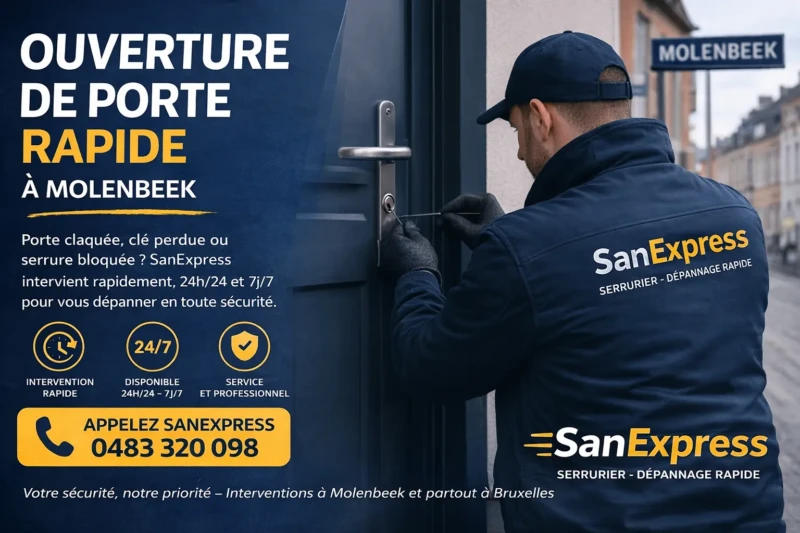 ouverture de porte rapide à Molenbeek