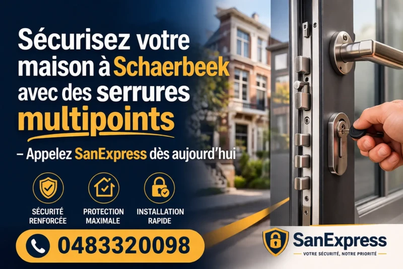 sécuriser votre maison à Schaerbeek avec des serrures multipoints