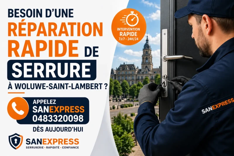 réparation rapide de serrure à Woluwe-Saint-Lambert