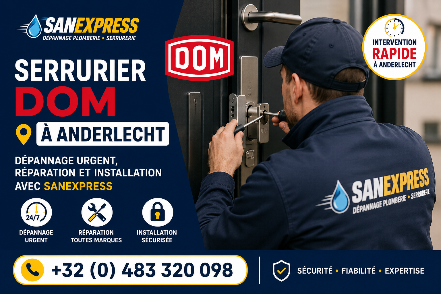 serrurier DOM Anderlecht