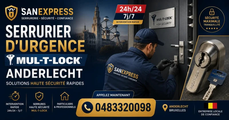 Serrurier d’Urgence Mul-T-Lock Anderlecht