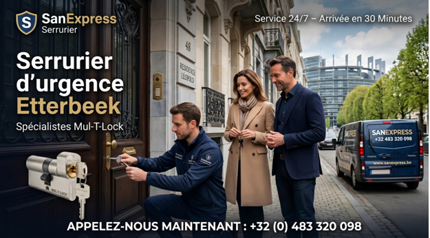 Serrurier d'urgence Mul-T-Lock à Etterbeek