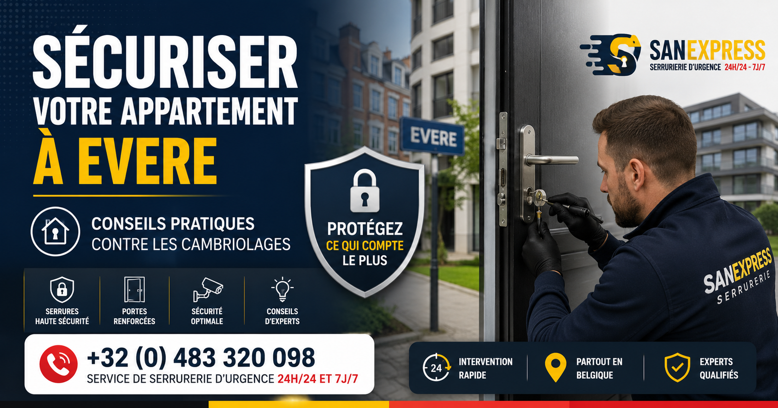 sécuriser votre appartement à Evere