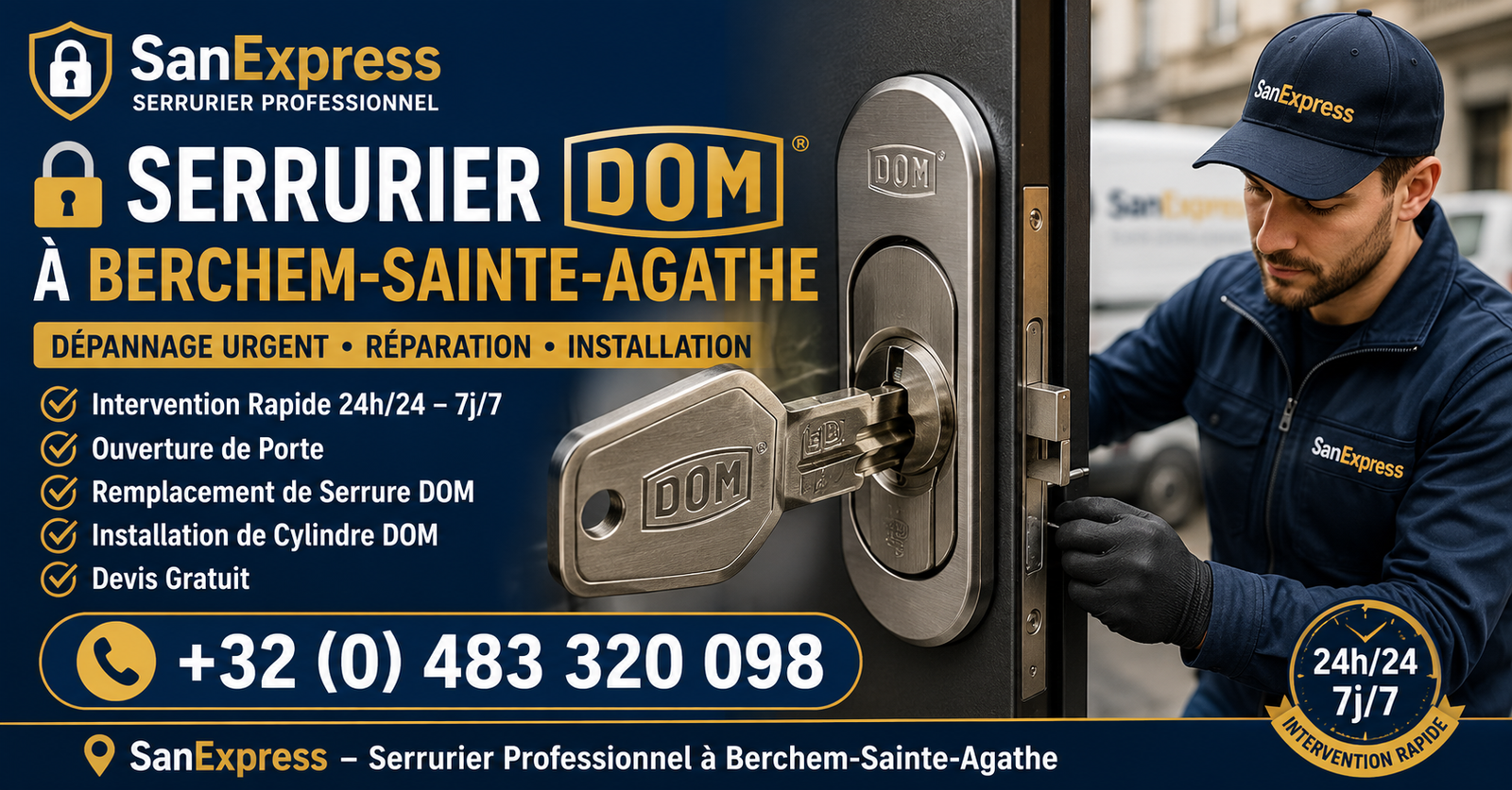 Serrurier DOM Berchem-Sainte-Agathe