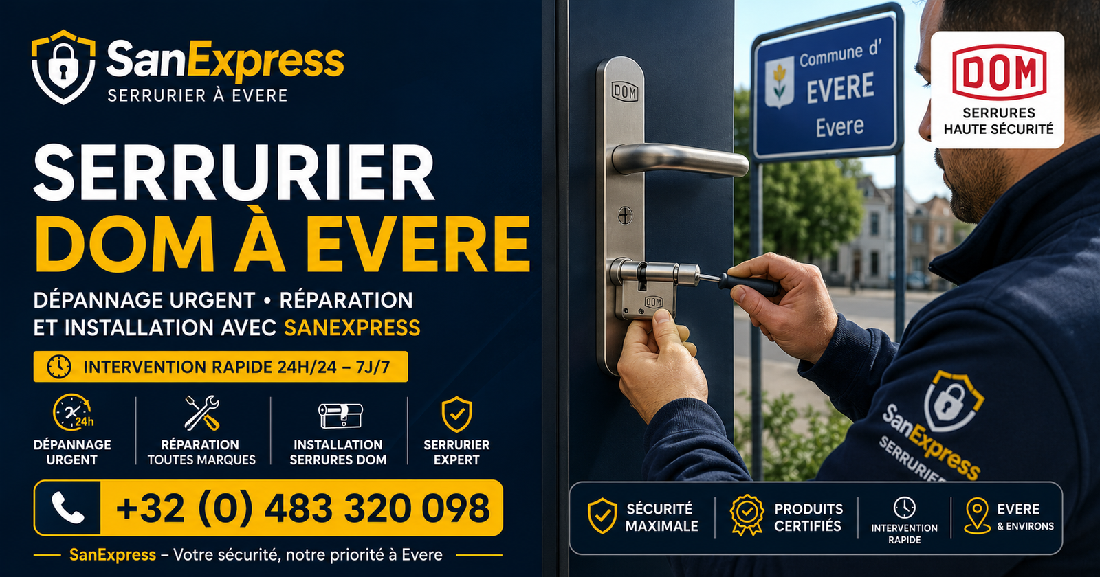 Serrurier DOM Evere