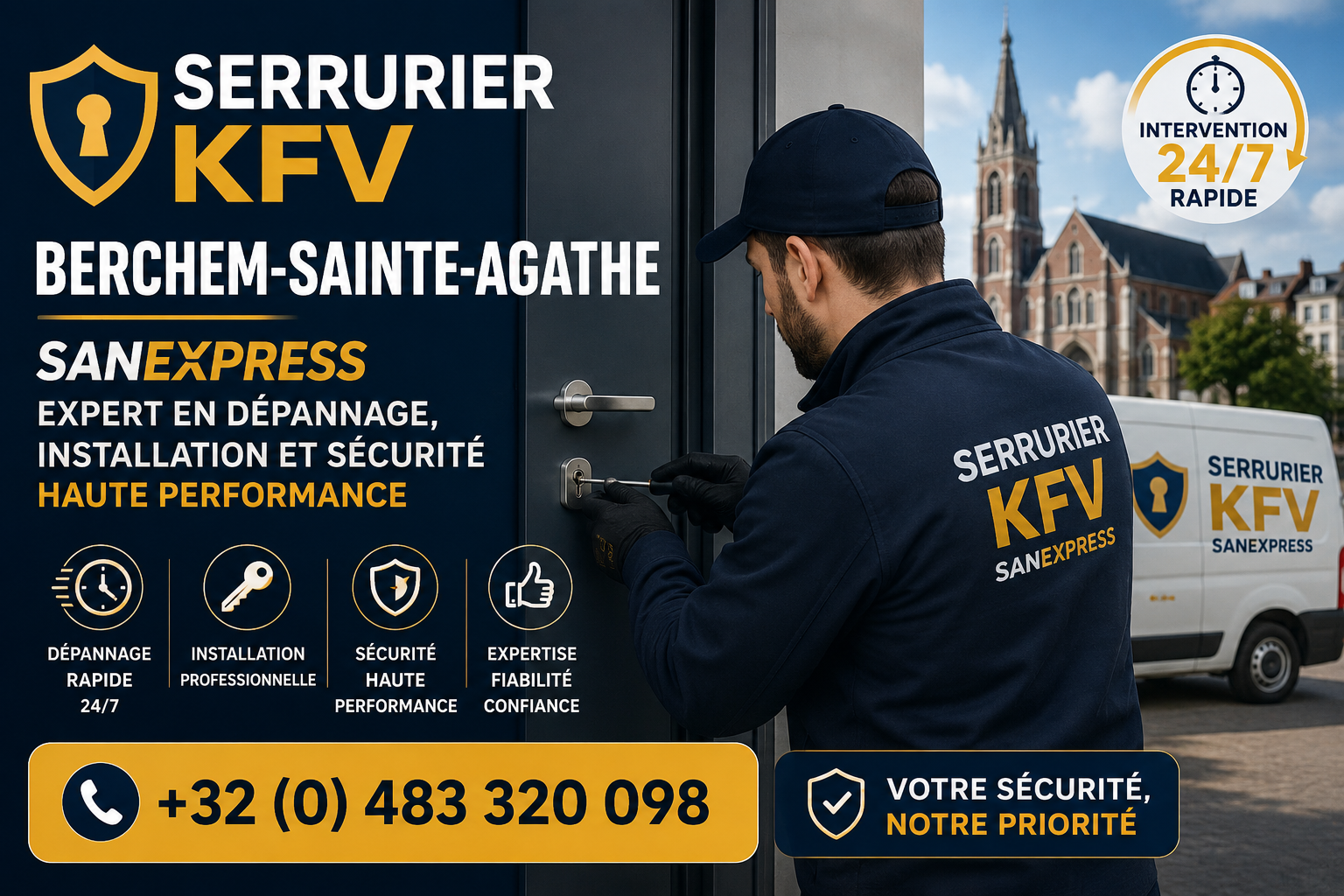 Serrurier KFV Berchem-Sainte-Agathe