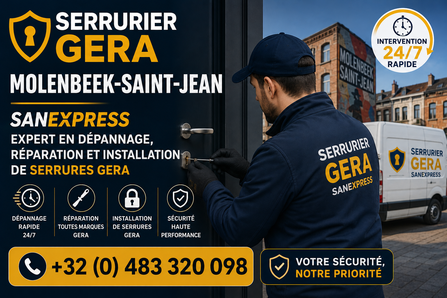 Serrurier Gera Molenbeek-Saint-Jean