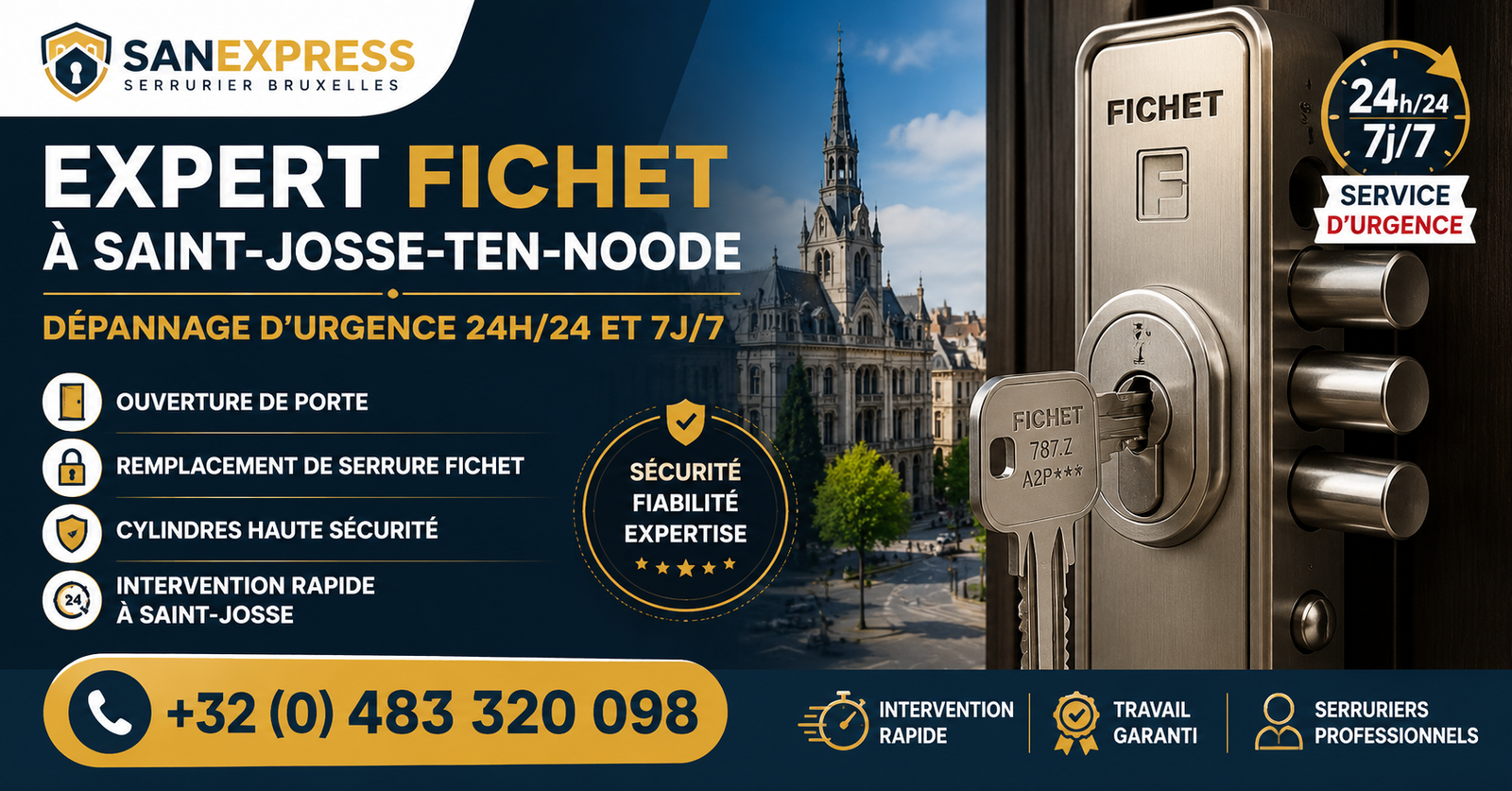 Serrurier Fichet Saint-Josse-ten-Noode