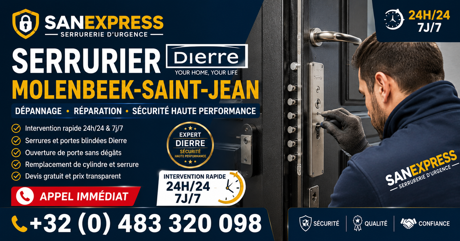 Serrurier Dierre Molenbeek-Saint-Jean