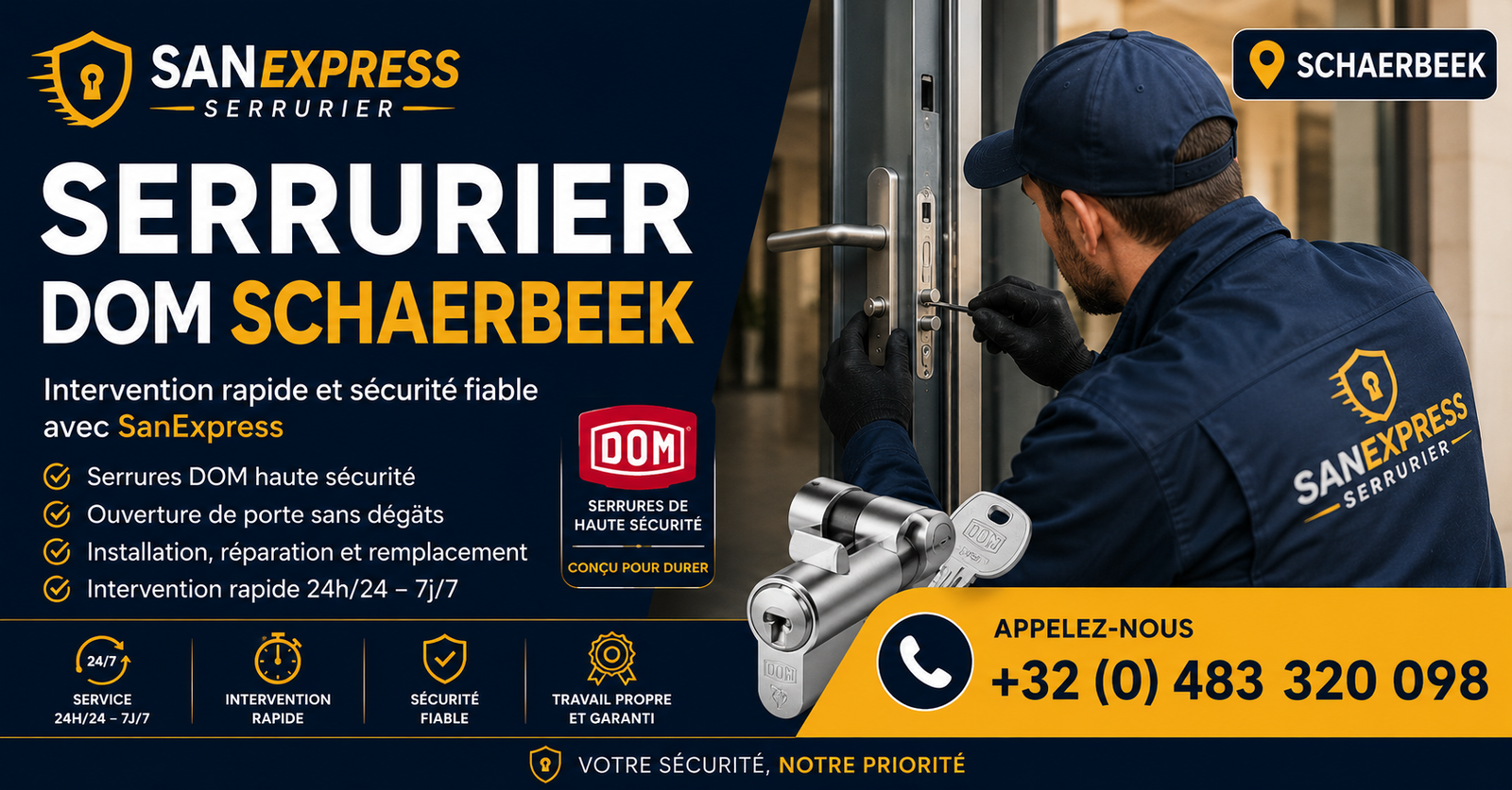 Serrurier DOM Schaerbeek